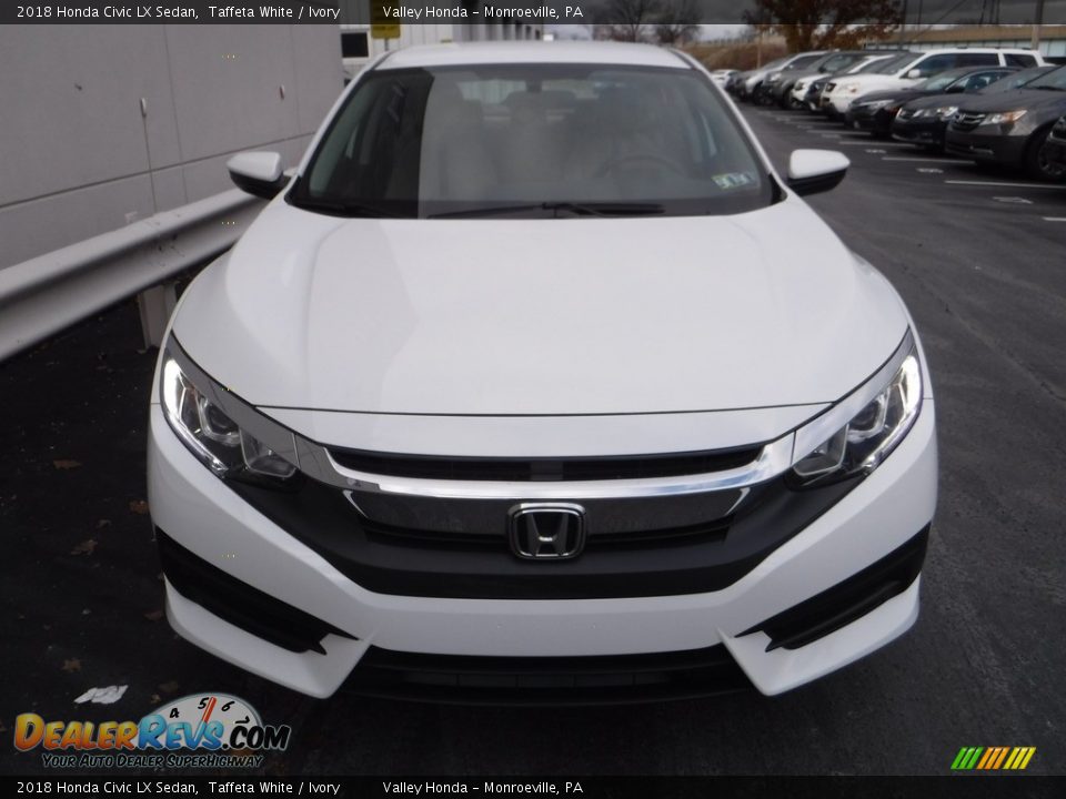 2018 Honda Civic LX Sedan Taffeta White / Ivory Photo #4