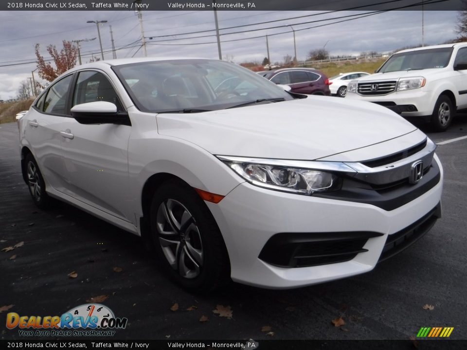 2018 Honda Civic LX Sedan Taffeta White / Ivory Photo #5