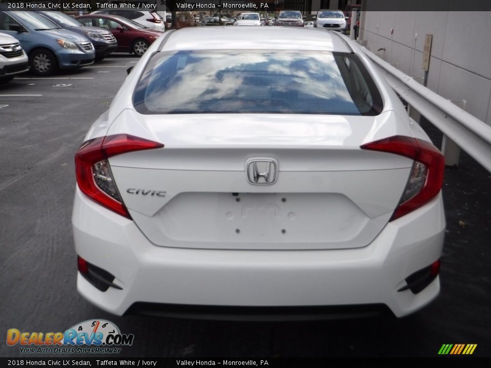 2018 Honda Civic LX Sedan Taffeta White / Ivory Photo #6