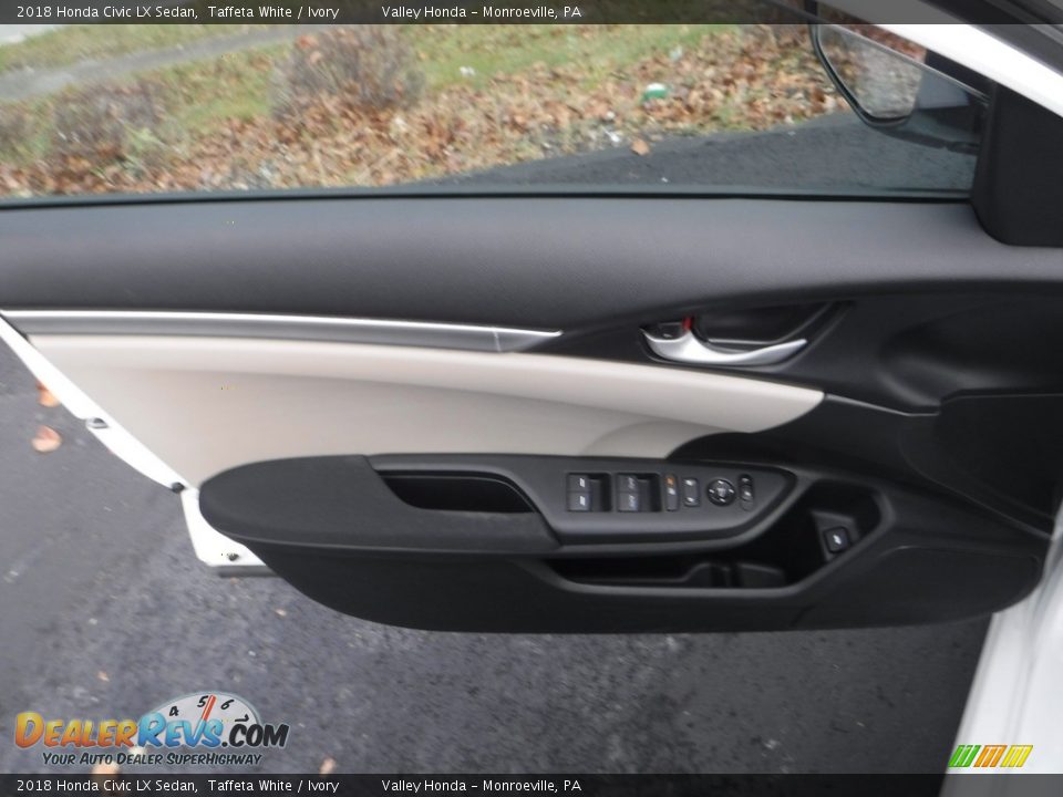2018 Honda Civic LX Sedan Taffeta White / Ivory Photo #8