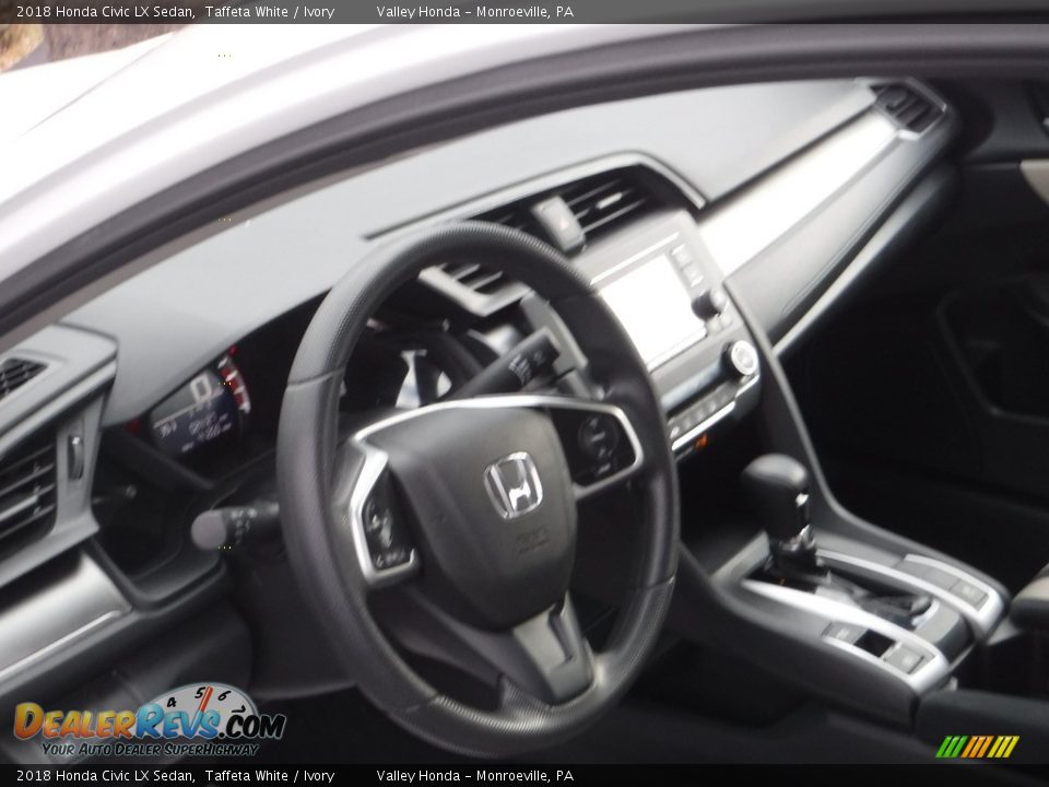 2018 Honda Civic LX Sedan Taffeta White / Ivory Photo #9