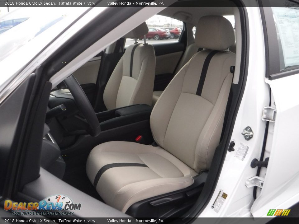 2018 Honda Civic LX Sedan Taffeta White / Ivory Photo #11