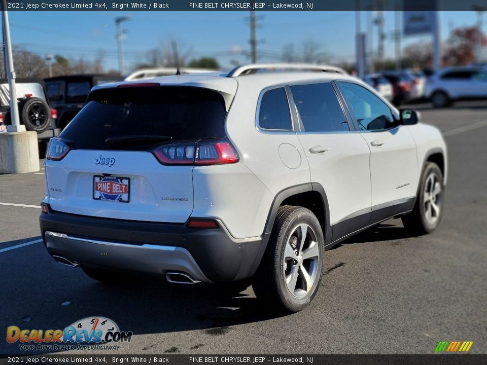 2021 Jeep Cherokee Limited 4x4 Bright White / Black Photo #5