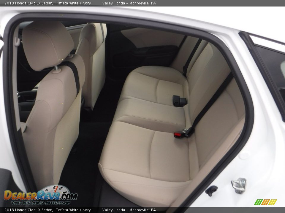 2018 Honda Civic LX Sedan Taffeta White / Ivory Photo #22