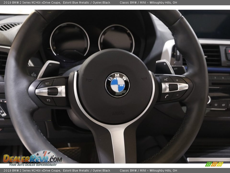 2019 BMW 2 Series M240i xDrive Coupe Estoril Blue Metallic / Oyster/Black Photo #7