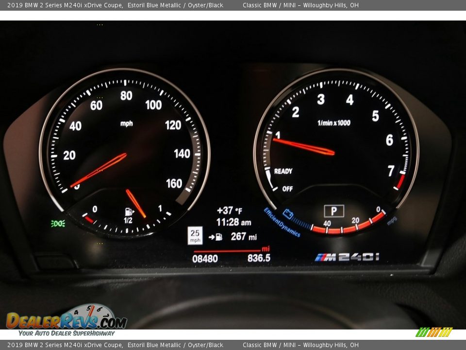 2019 BMW 2 Series M240i xDrive Coupe Gauges Photo #8