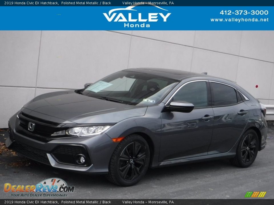 2019 Honda Civic EX Hatchback Polished Metal Metallic / Black Photo #1