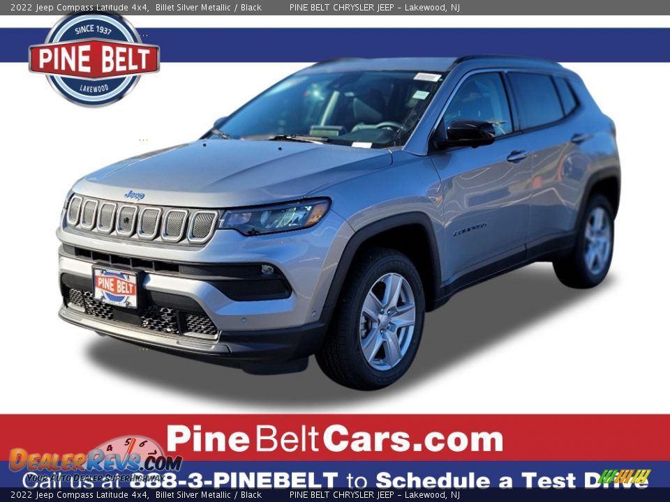 2022 Jeep Compass Latitude 4x4 Billet Silver Metallic / Black Photo #1