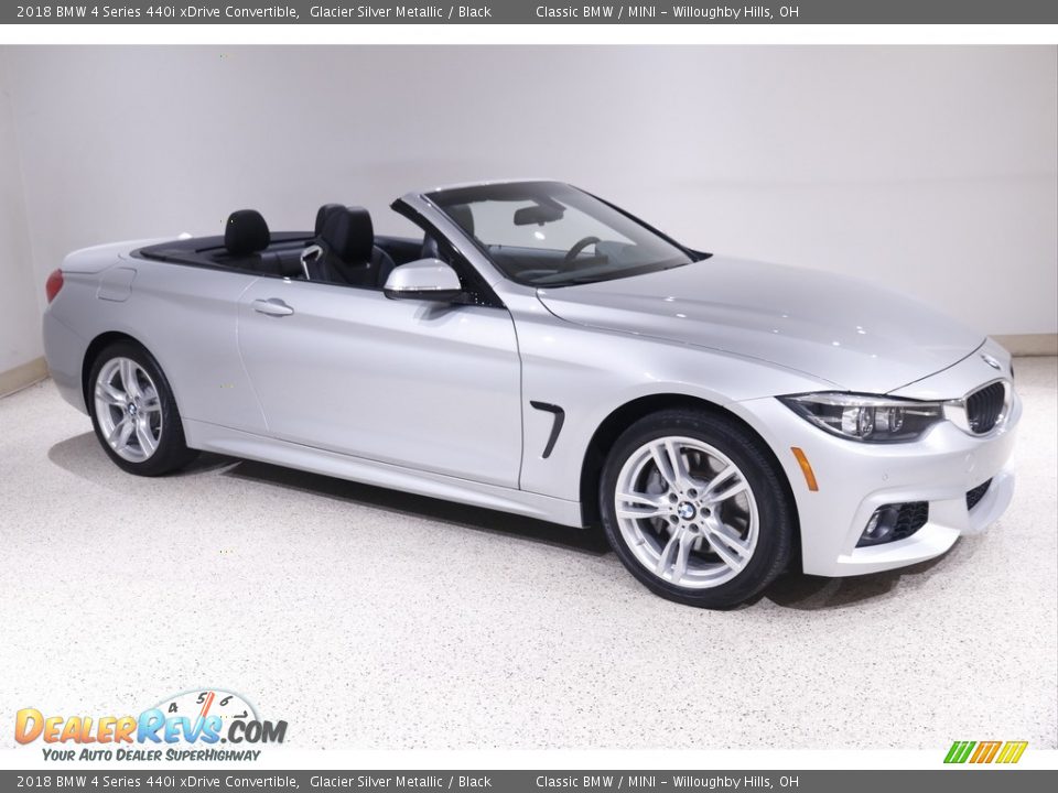 Glacier Silver Metallic 2018 BMW 4 Series 440i xDrive Convertible Photo #1