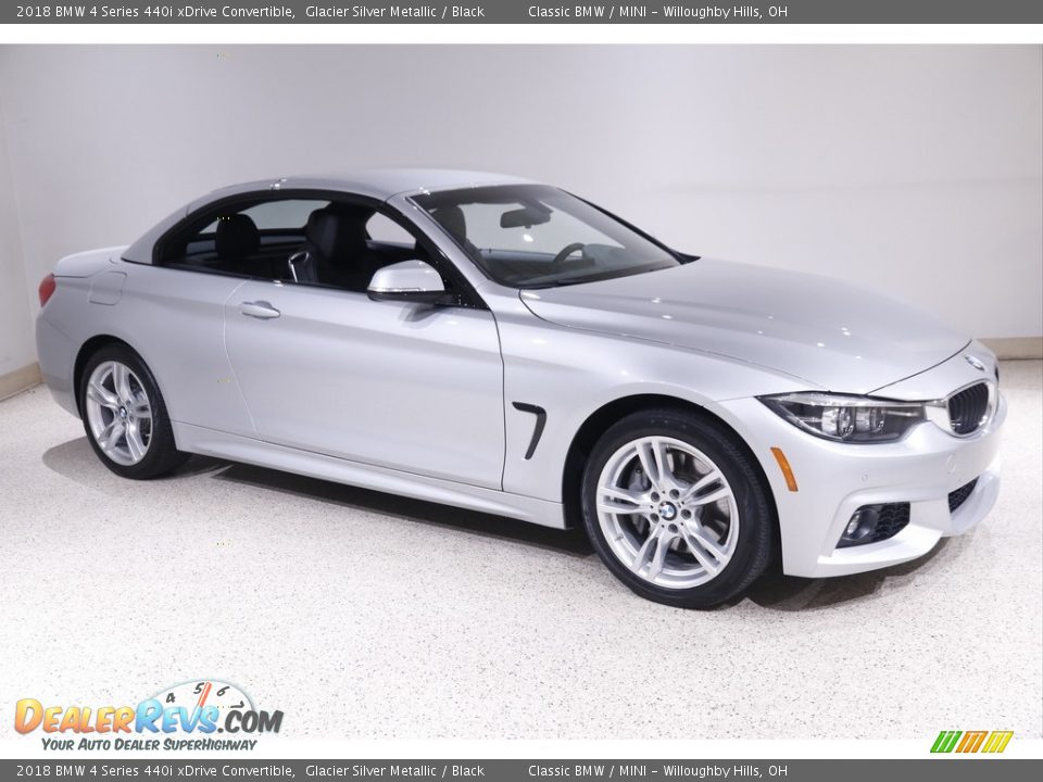 Glacier Silver Metallic 2018 BMW 4 Series 440i xDrive Convertible Photo #2