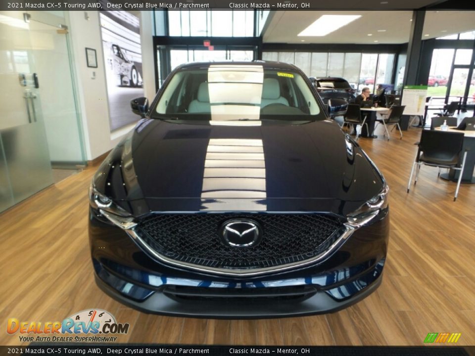 2021 Mazda CX-5 Touring AWD Deep Crystal Blue Mica / Parchment Photo #2