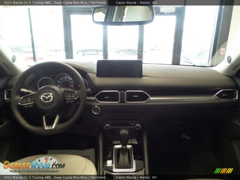 2021 Mazda CX-5 Touring AWD Deep Crystal Blue Mica / Parchment Photo #3