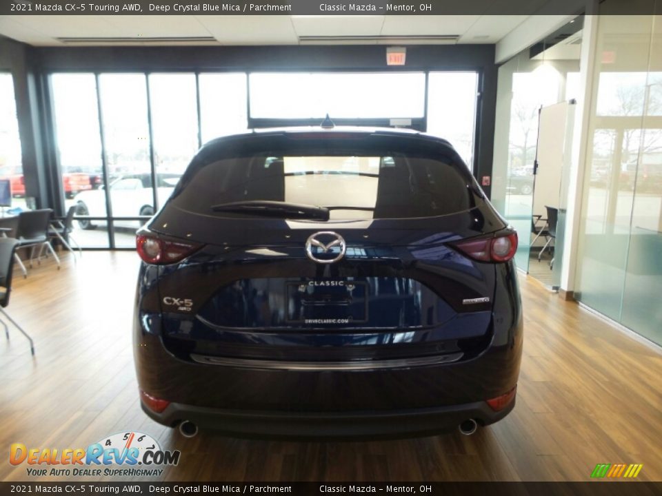 2021 Mazda CX-5 Touring AWD Deep Crystal Blue Mica / Parchment Photo #5
