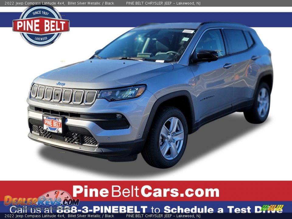 2022 Jeep Compass Latitude 4x4 Billet Silver Metallic / Black Photo #1