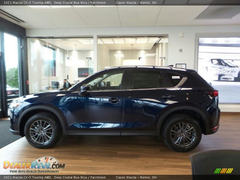 2021 Mazda CX-5 Touring AWD Deep Crystal Blue Mica / Parchment Photo #6