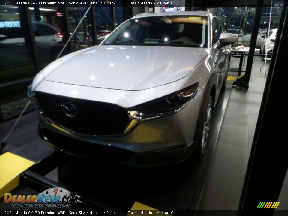 2021 Mazda CX-30 Premium AWD Sonic Silver Metallic / Black Photo #1