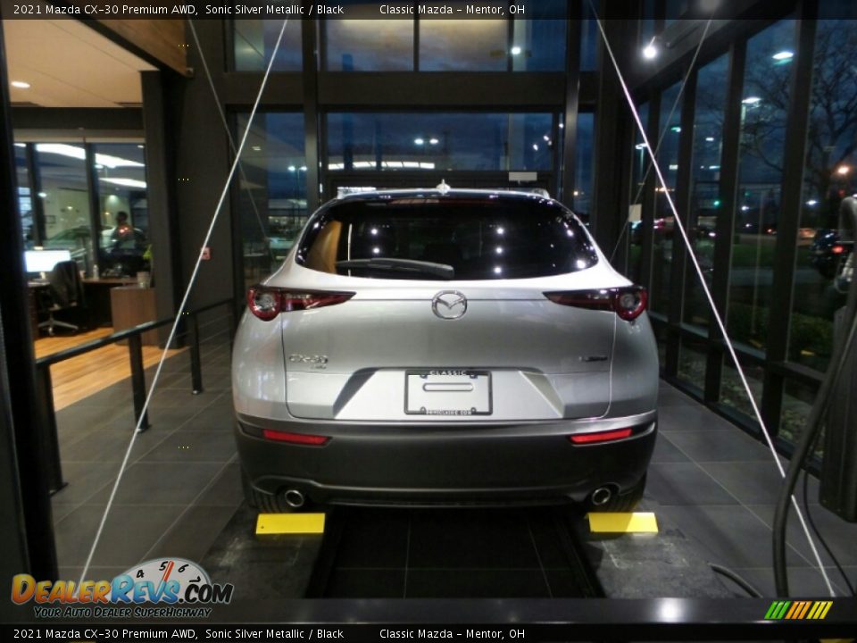 2021 Mazda CX-30 Premium AWD Sonic Silver Metallic / Black Photo #4