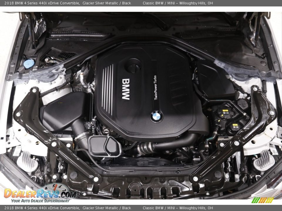2018 BMW 4 Series 440i xDrive Convertible Glacier Silver Metallic / Black Photo #21
