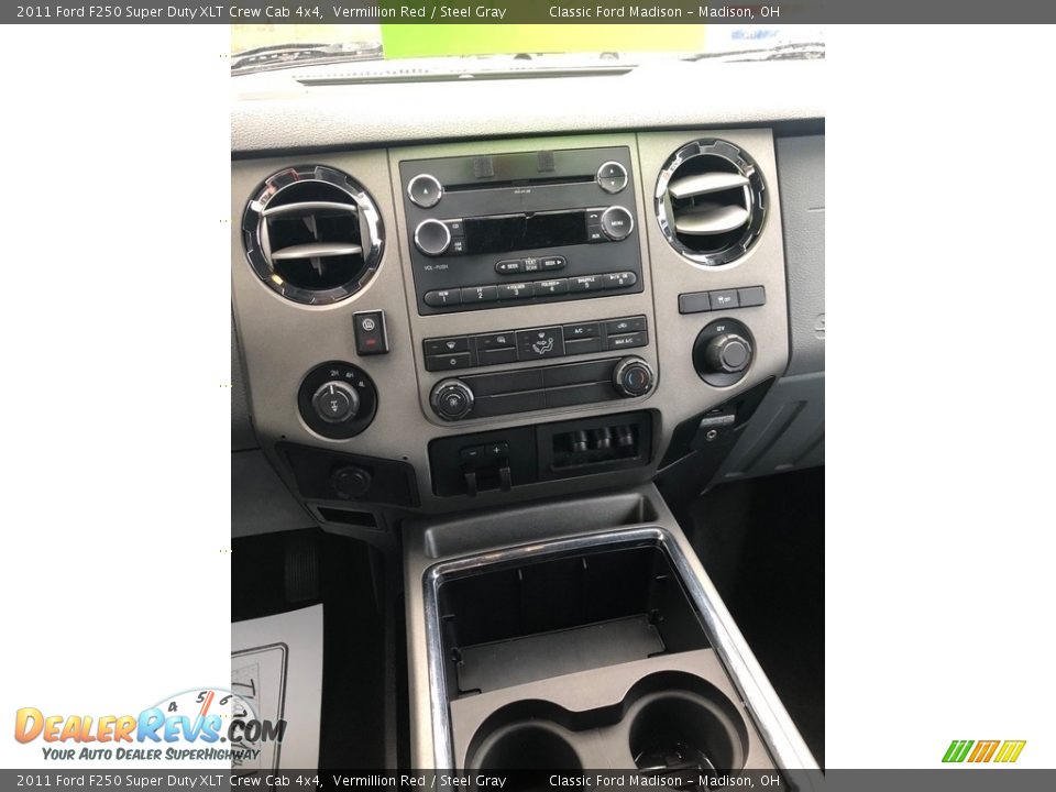 2011 Ford F250 Super Duty XLT Crew Cab 4x4 Vermillion Red / Steel Gray Photo #13