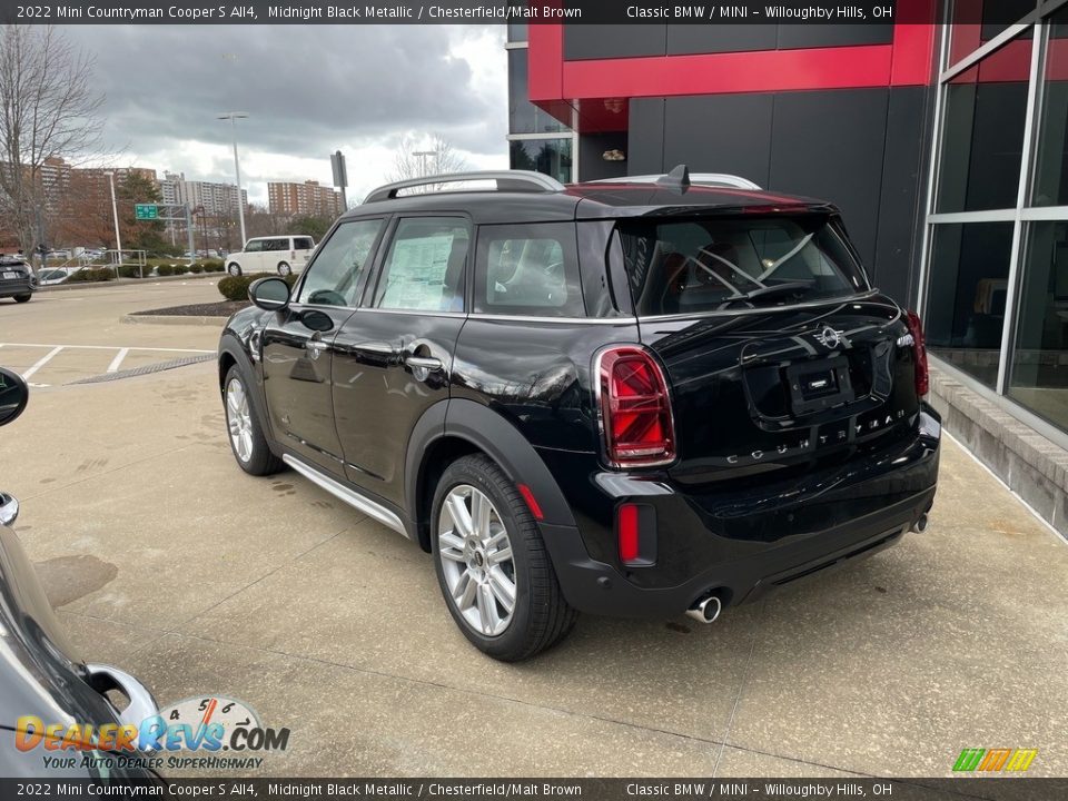 2022 Mini Countryman Cooper S All4 Midnight Black Metallic / Chesterfield/Malt Brown Photo #2