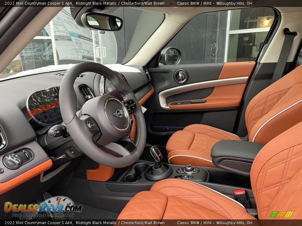 Chesterfield/Malt Brown Interior - 2022 Mini Countryman Cooper S All4 Photo #3