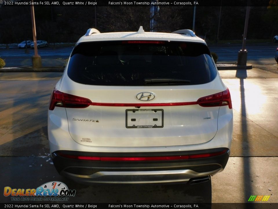 2022 Hyundai Santa Fe SEL AWD Quartz White / Beige Photo #3