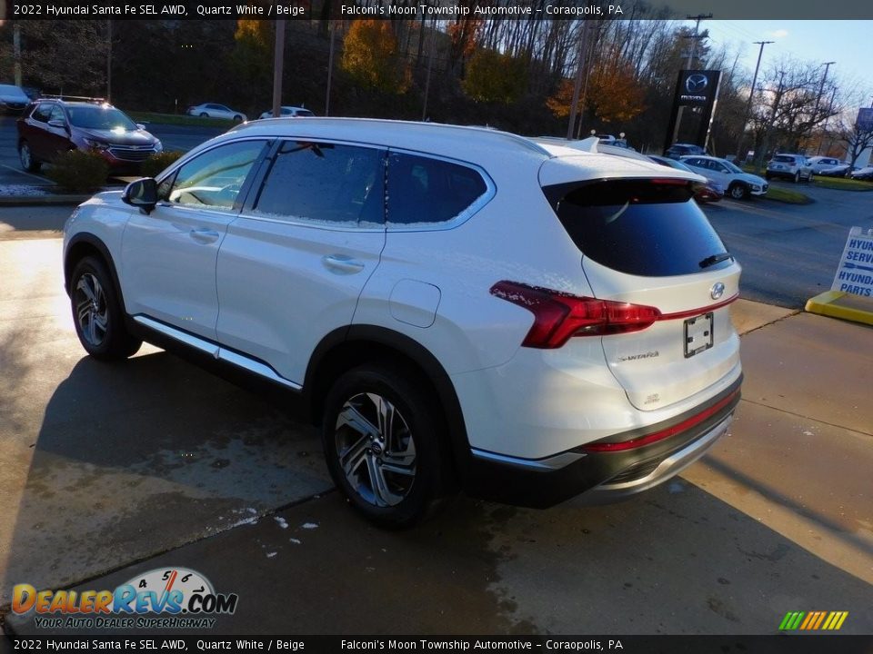 2022 Hyundai Santa Fe SEL AWD Quartz White / Beige Photo #5