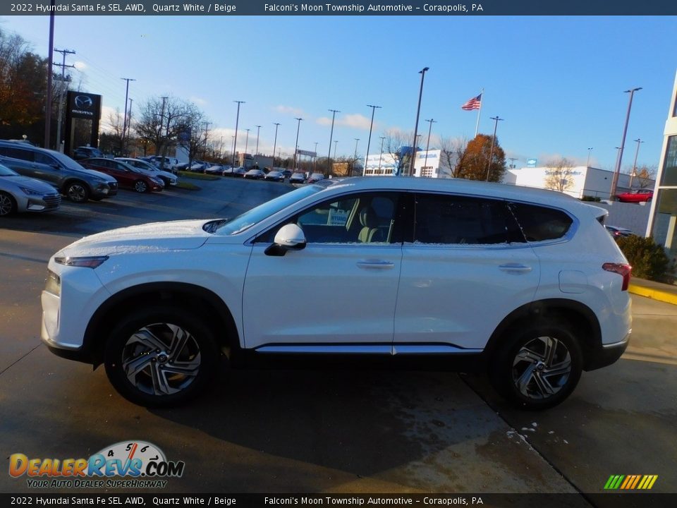 2022 Hyundai Santa Fe SEL AWD Quartz White / Beige Photo #6