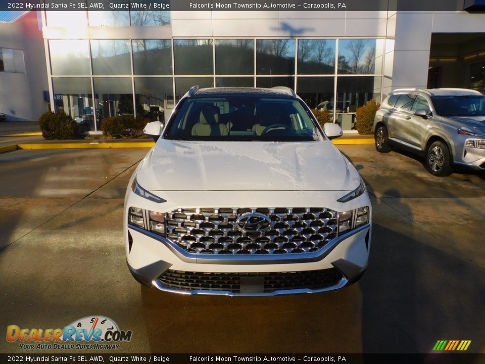 2022 Hyundai Santa Fe SEL AWD Quartz White / Beige Photo #8