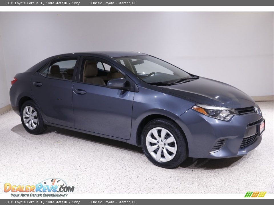2016 Toyota Corolla LE Slate Metallic / Ivory Photo #1