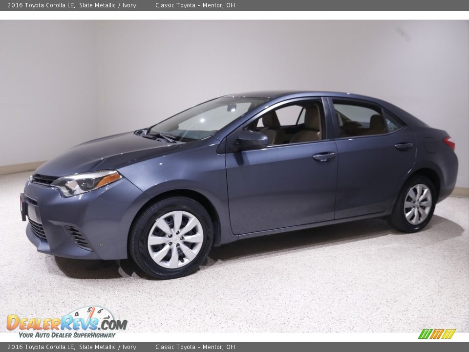 2016 Toyota Corolla LE Slate Metallic / Ivory Photo #3