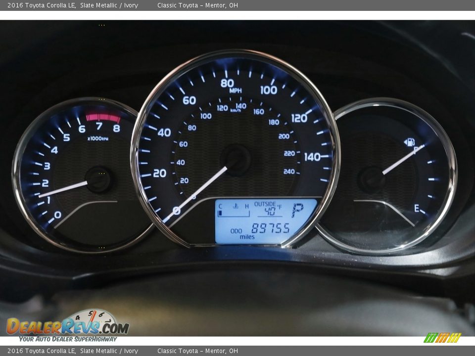 2016 Toyota Corolla LE Slate Metallic / Ivory Photo #7