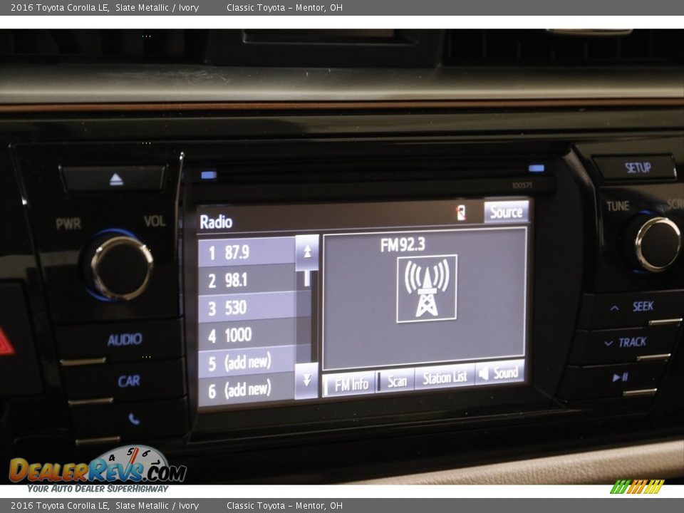 2016 Toyota Corolla LE Slate Metallic / Ivory Photo #9