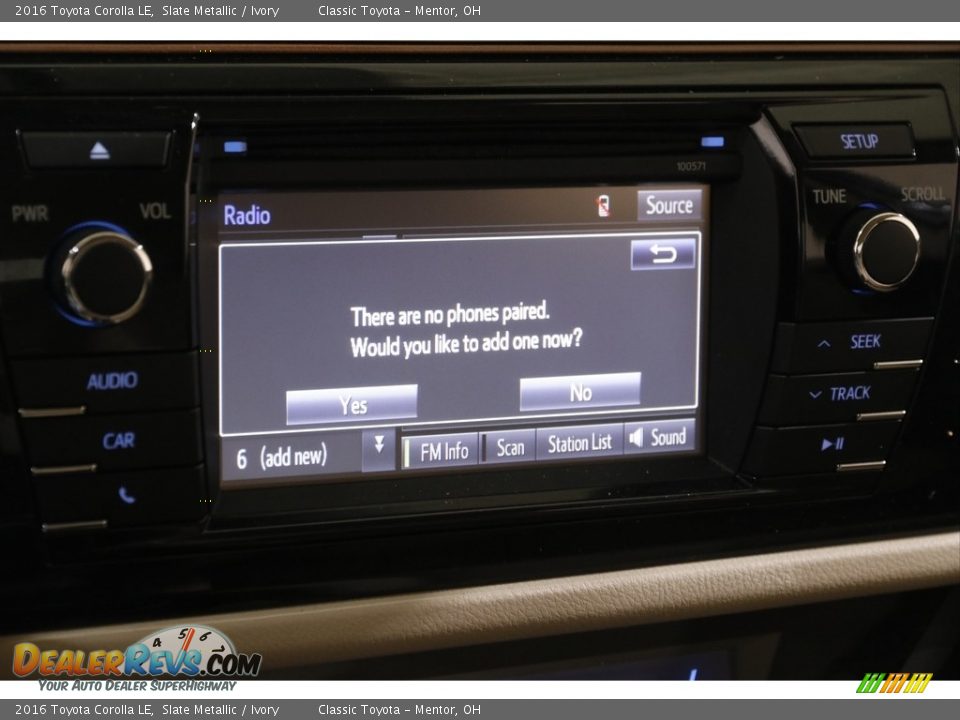 2016 Toyota Corolla LE Slate Metallic / Ivory Photo #10