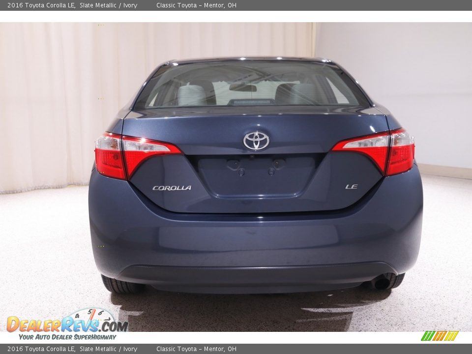 2016 Toyota Corolla LE Slate Metallic / Ivory Photo #15