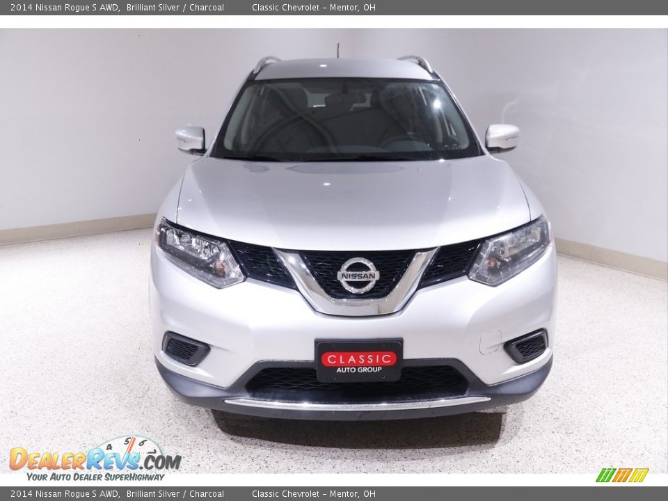2014 Nissan Rogue S AWD Brilliant Silver / Charcoal Photo #2