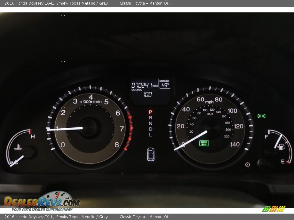 2016 Honda Odyssey EX-L Smoky Topaz Metallic / Gray Photo #8
