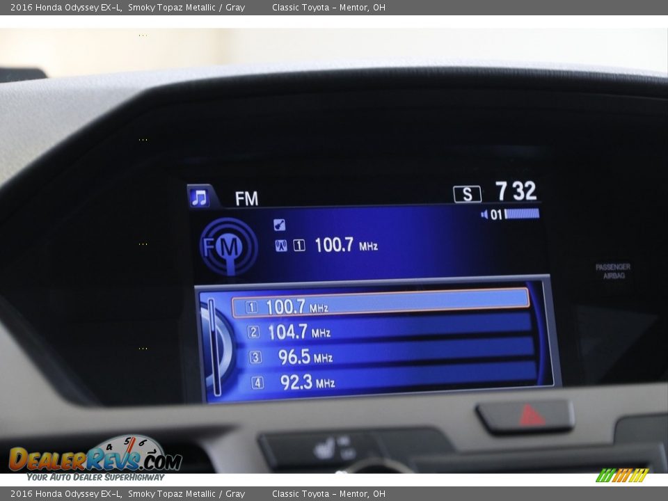 2016 Honda Odyssey EX-L Smoky Topaz Metallic / Gray Photo #10