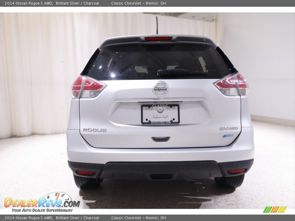 2014 Nissan Rogue S AWD Brilliant Silver / Charcoal Photo #16