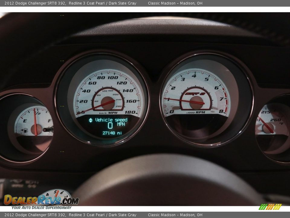 2012 Dodge Challenger SRT8 392 Redline 3 Coat Pearl / Dark Slate Gray Photo #8