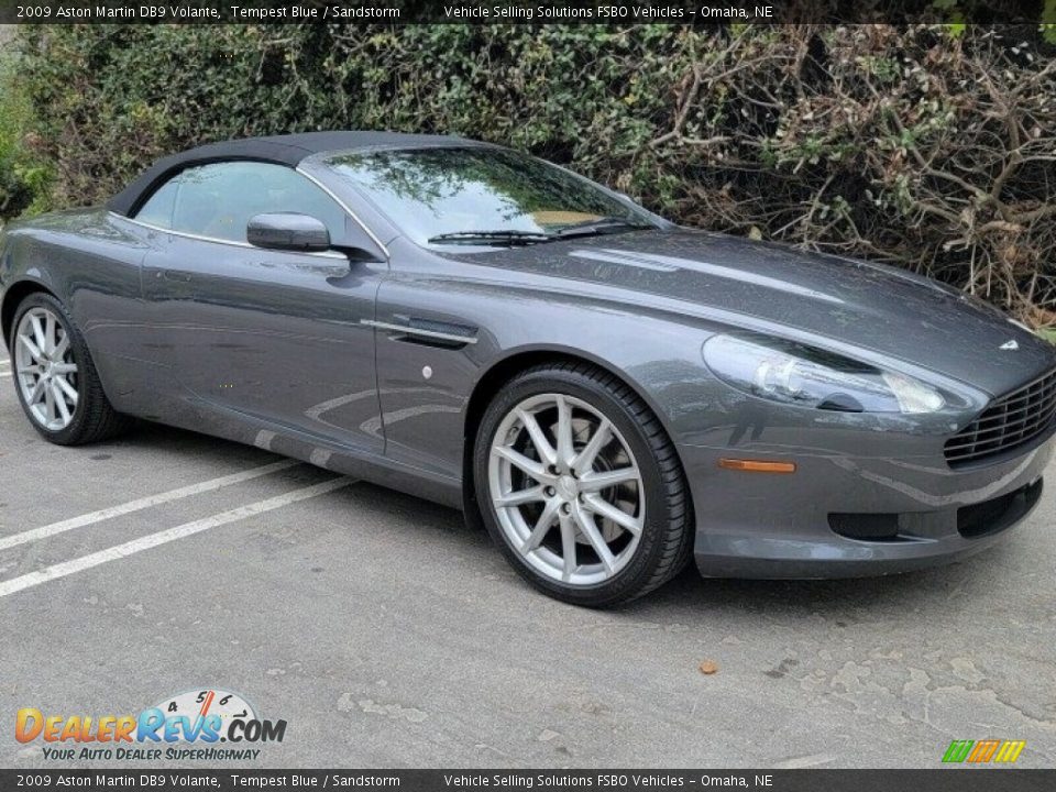 2009 Aston Martin DB9 Volante Tempest Blue / Sandstorm Photo #2