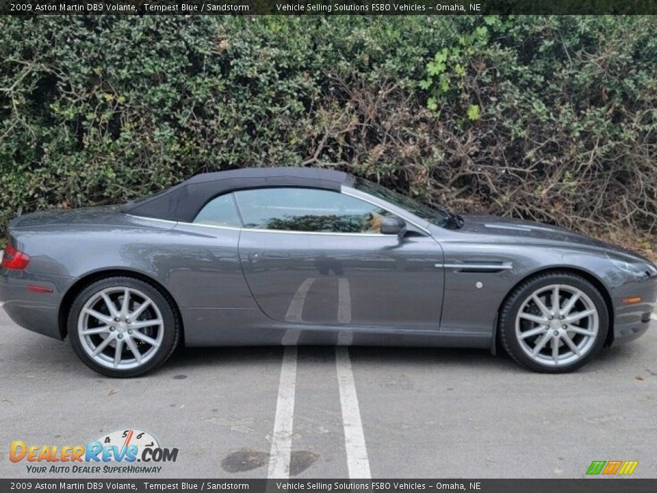 2009 Aston Martin DB9 Volante Tempest Blue / Sandstorm Photo #11