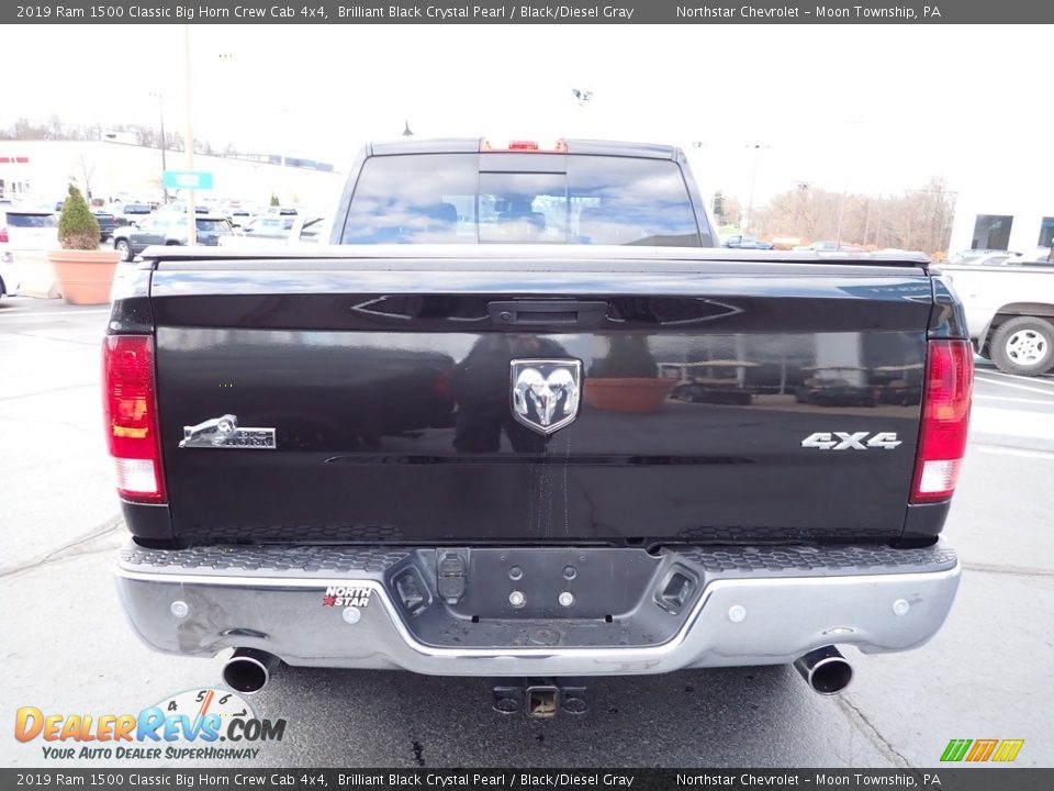 2019 Ram 1500 Classic Big Horn Crew Cab 4x4 Brilliant Black Crystal Pearl / Black/Diesel Gray Photo #6