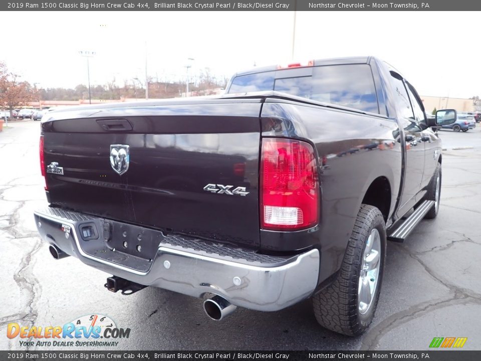 2019 Ram 1500 Classic Big Horn Crew Cab 4x4 Brilliant Black Crystal Pearl / Black/Diesel Gray Photo #7