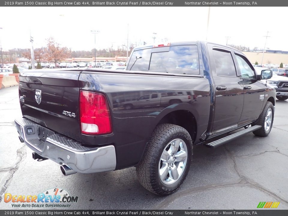 2019 Ram 1500 Classic Big Horn Crew Cab 4x4 Brilliant Black Crystal Pearl / Black/Diesel Gray Photo #8