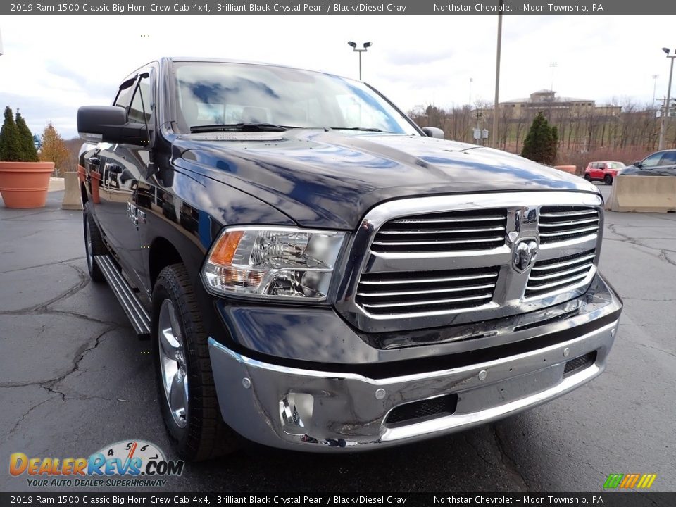 2019 Ram 1500 Classic Big Horn Crew Cab 4x4 Brilliant Black Crystal Pearl / Black/Diesel Gray Photo #11