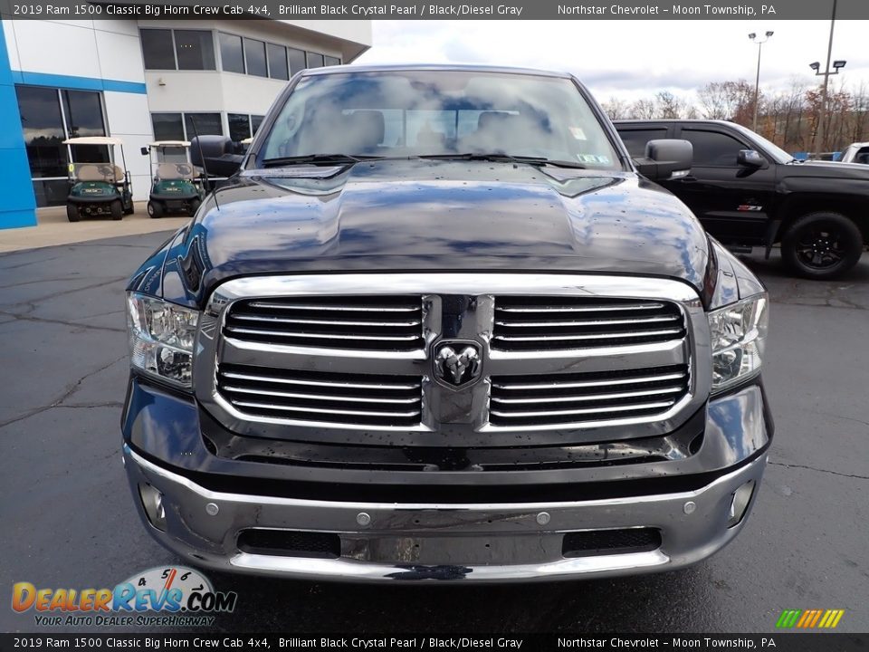 2019 Ram 1500 Classic Big Horn Crew Cab 4x4 Brilliant Black Crystal Pearl / Black/Diesel Gray Photo #12