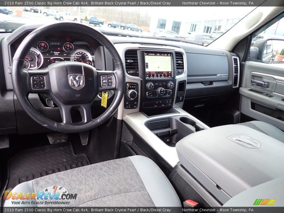 2019 Ram 1500 Classic Big Horn Crew Cab 4x4 Brilliant Black Crystal Pearl / Black/Diesel Gray Photo #21