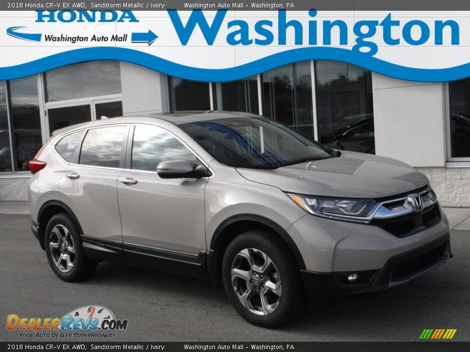 2018 Honda CR-V EX AWD Sandstorm Metallic / Ivory Photo #1