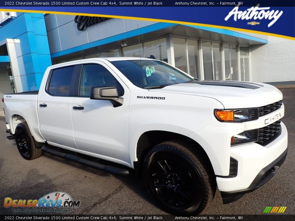 2022 Chevrolet Silverado 1500 Limited Custom Crew Cab 4x4 Summit White / Jet Black Photo #1